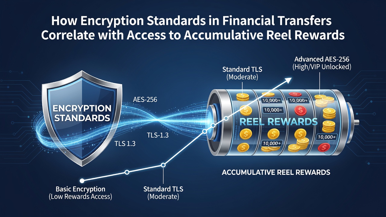Flowchart illustrating encrypted transfers triggering location checks for reel reward accumulation